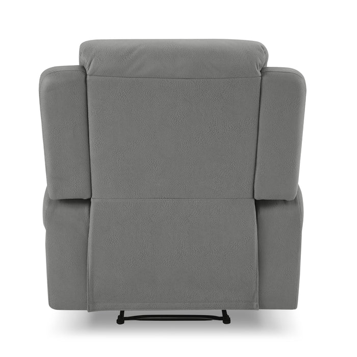 Darius 1 Seater Recliner Armchair, Dark Grey Air Leather