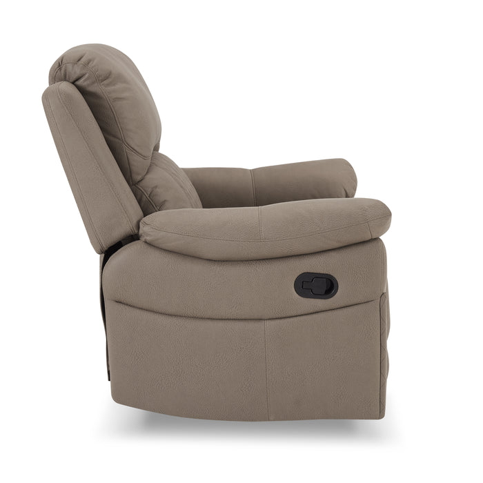Darius 1 Seater Recliner Armchair, Light Brown Air Leather