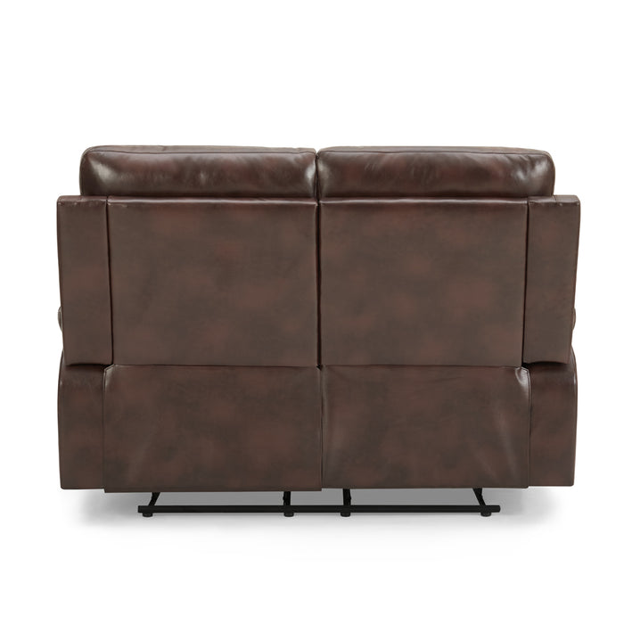Carson 2 Seater Electric Recliner Sofa, Brown Faux Leather