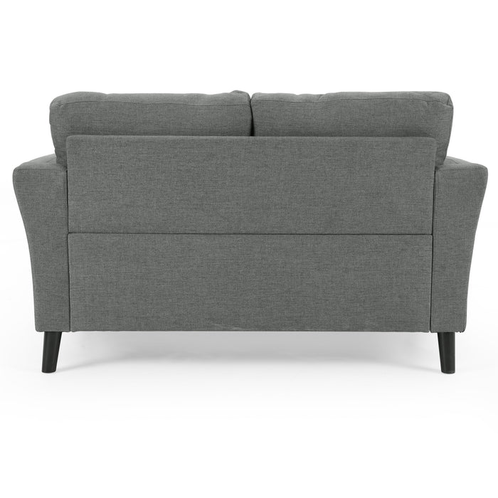 Stella 2 Seater Sofa, Dark Grey Linen Fabric