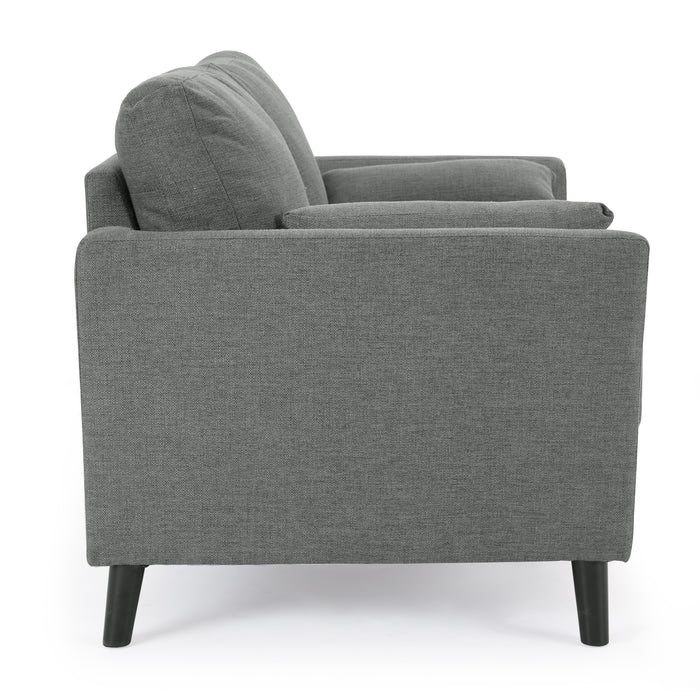 Stella 3 Seater Sofa, Dark Grey Linen Fabric