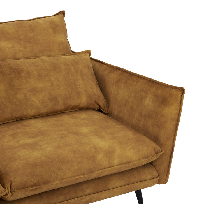 Wallace 3 Seater Sofa, Luxury Gold Velvet
