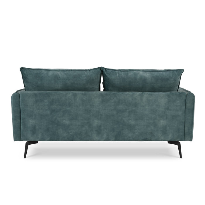 Wallace 2 Seater Sofa, Luxury Petrol Blue Velvet