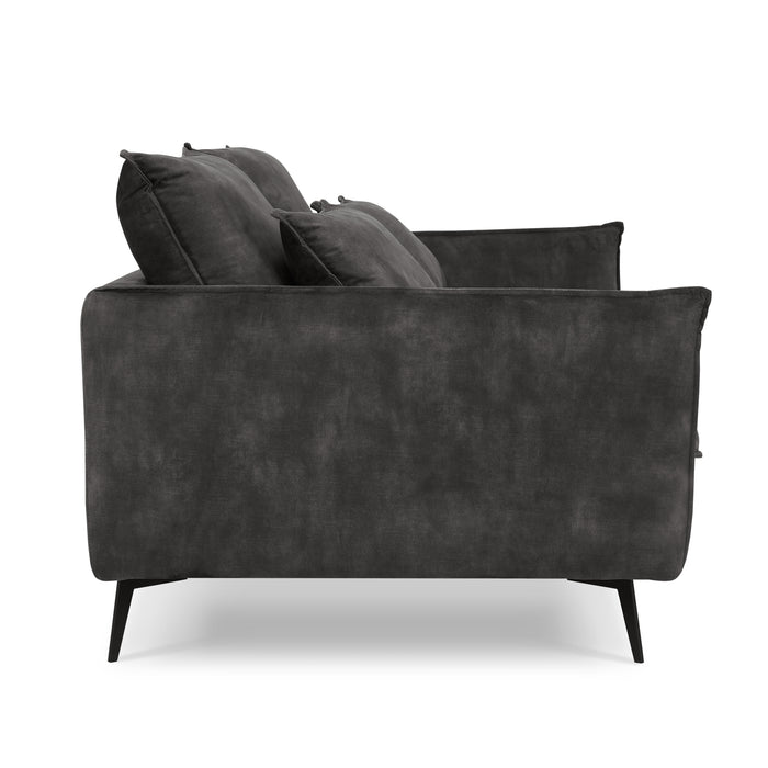 Wallace 2 Seater Sofa, Luxury Steel Grey Velvet