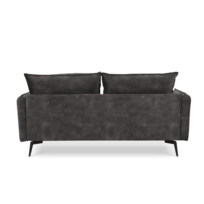 Wallace 2 Seater Sofa, Steel Grey Velvet