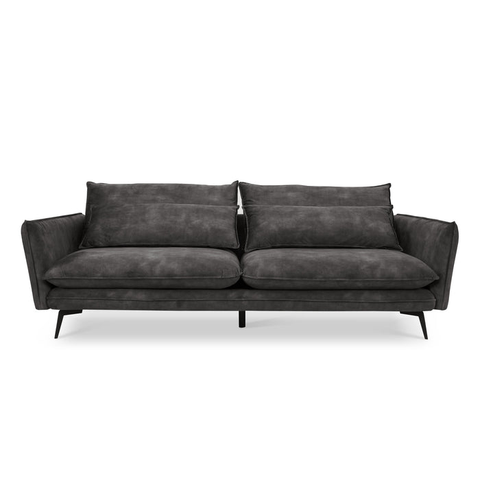 Wallace 3 Seater Sofa, Luxury Steel Grey Velvet