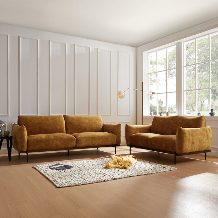 Abbey 3 Seater Sofa, Luxury Gold Velvet
