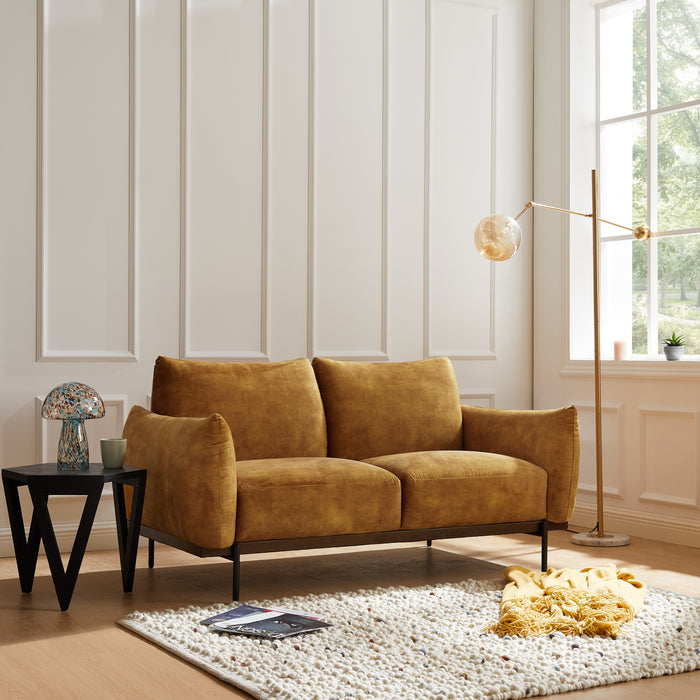 Abbey 2 Seater Sofa, Luxury Gold Velvet