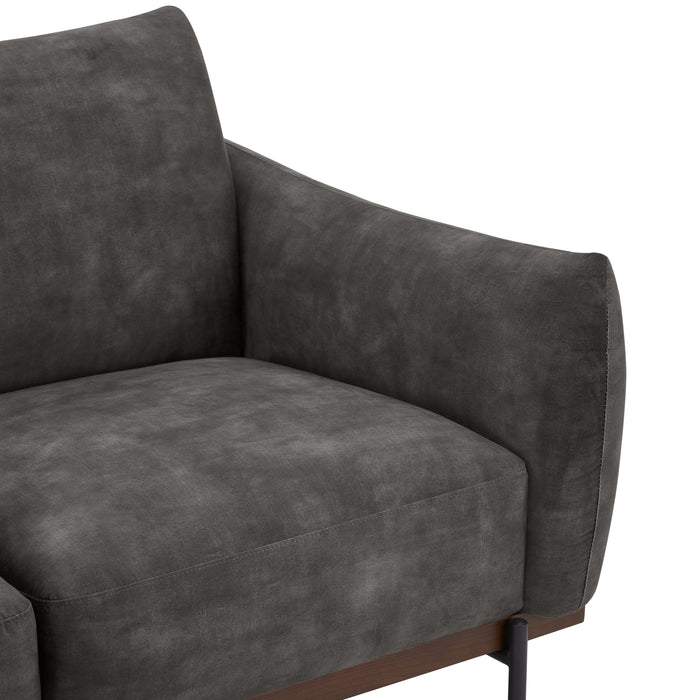 Abbey 3 Seater Sofa, Luxury Steel Grey Velvet