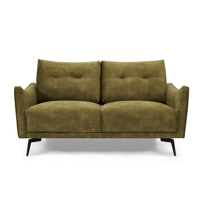 Kensington 2 Seater Sofa, Luxury Olive Green Velvet