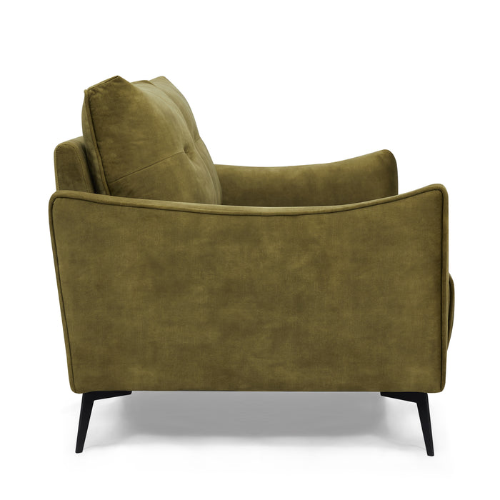 Kensington 2 Seater Sofa, Luxury Olive Green Velvet
