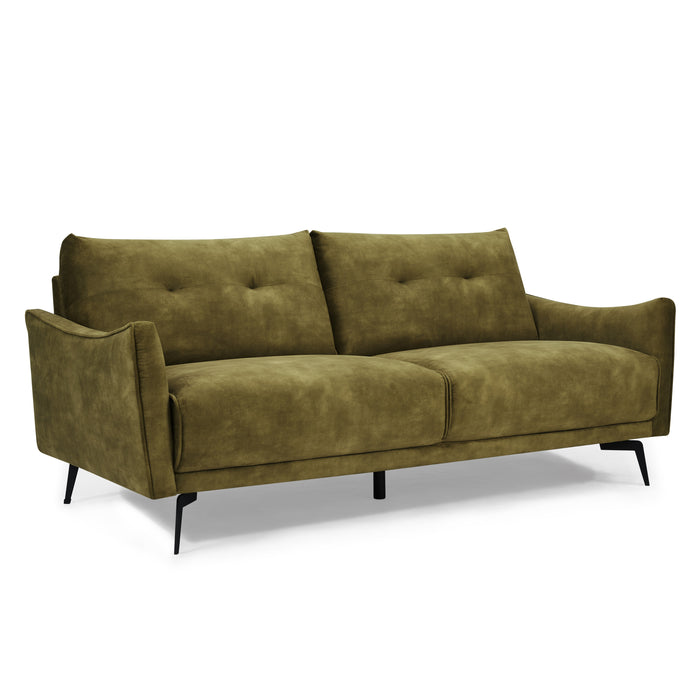 Kensington 3 Seater Sofa, Luxury Olive Green Velvet