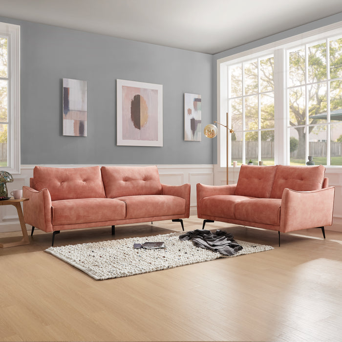 Kensington 3 Seater Sofa, Luxury Blush Pink Velvet