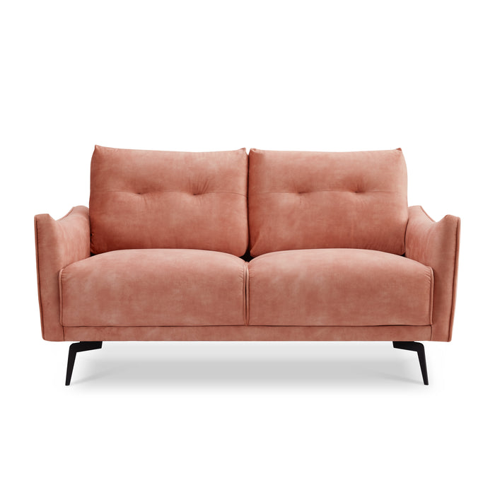 Kensington 2 Seater Sofa, Blush Pink Velvet