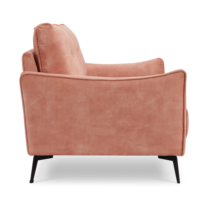 Kensington 3 Seater Sofa, Luxury Blush Pink Velvet