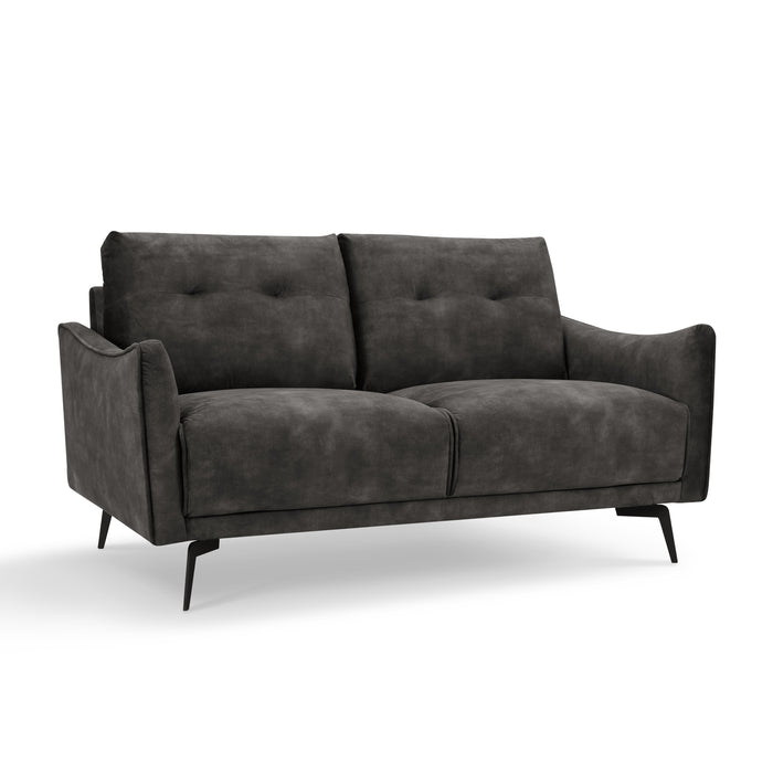 Kensington 2 Seater Sofa, Luxury Steel Grey Velvet