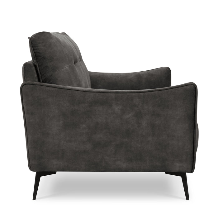 Kensington 2 Seater Sofa, Luxury Steel Grey Velvet