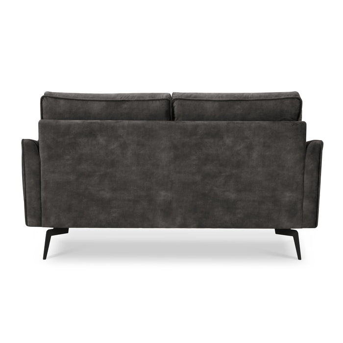 Kensington 2 Seater Sofa, Luxury Steel Grey Velvet