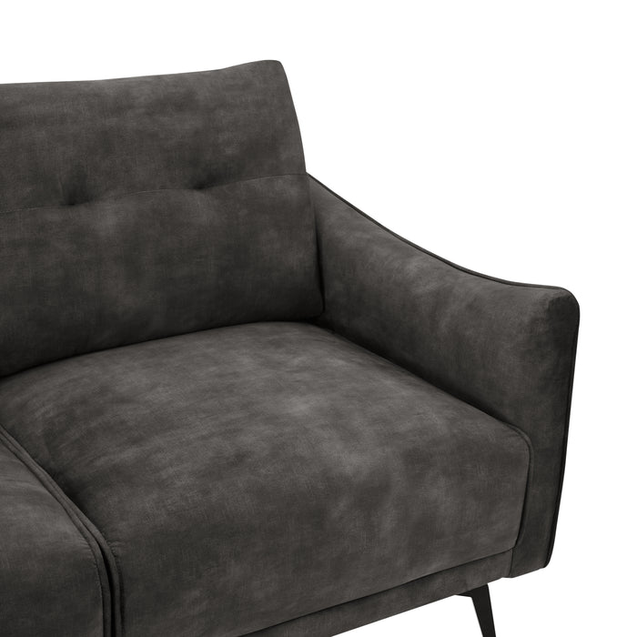 Kensington 2 Seater Sofa, Luxury Steel Grey Velvet