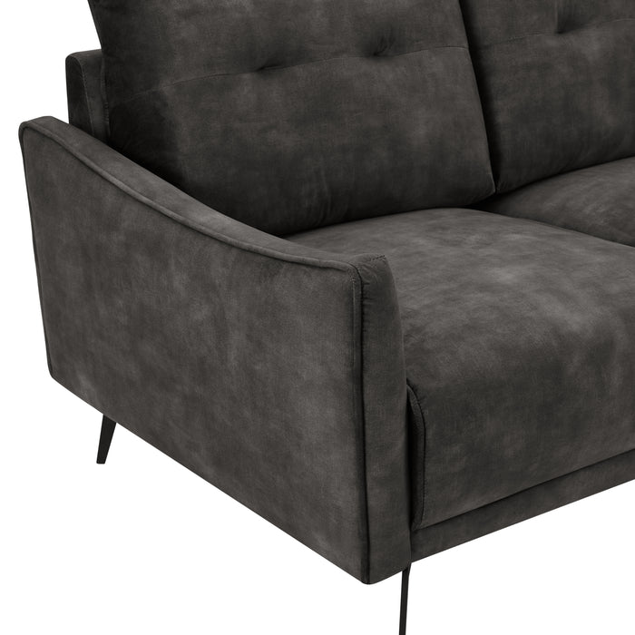 Kensington 2 Seater Sofa, Luxury Steel Grey Velvet