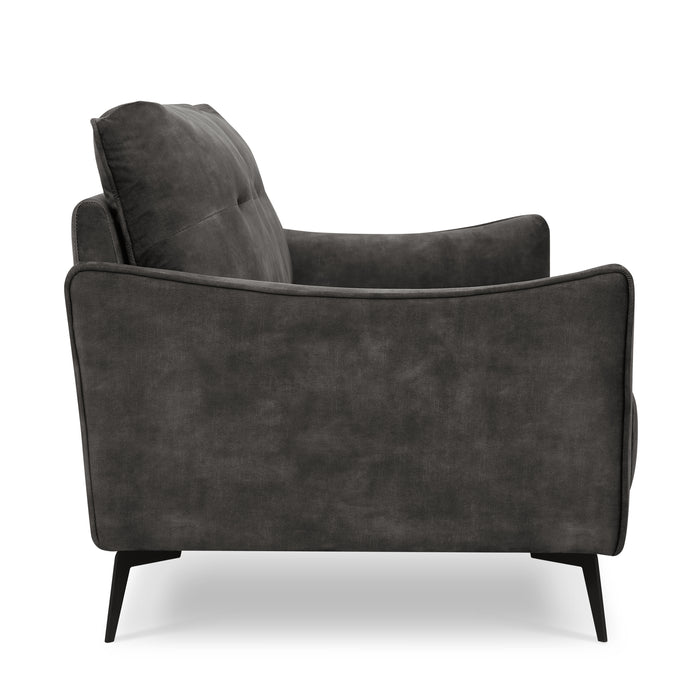 Kensington 3 Seater Sofa, Luxury Steel Grey Velvet