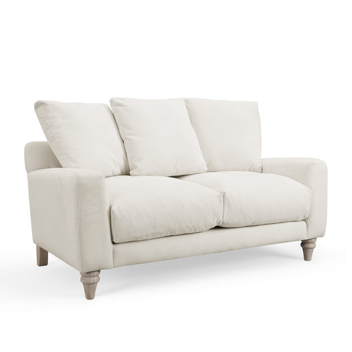Covent 2 Seater Sofa With Scatter Back Cushions, Luxury Ivory Linen