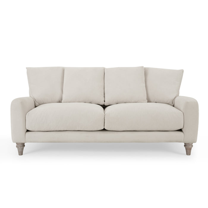 Covent 2+3 Seater Sofa Set With Scatter Back Cushions, Luxury Ivory Linen