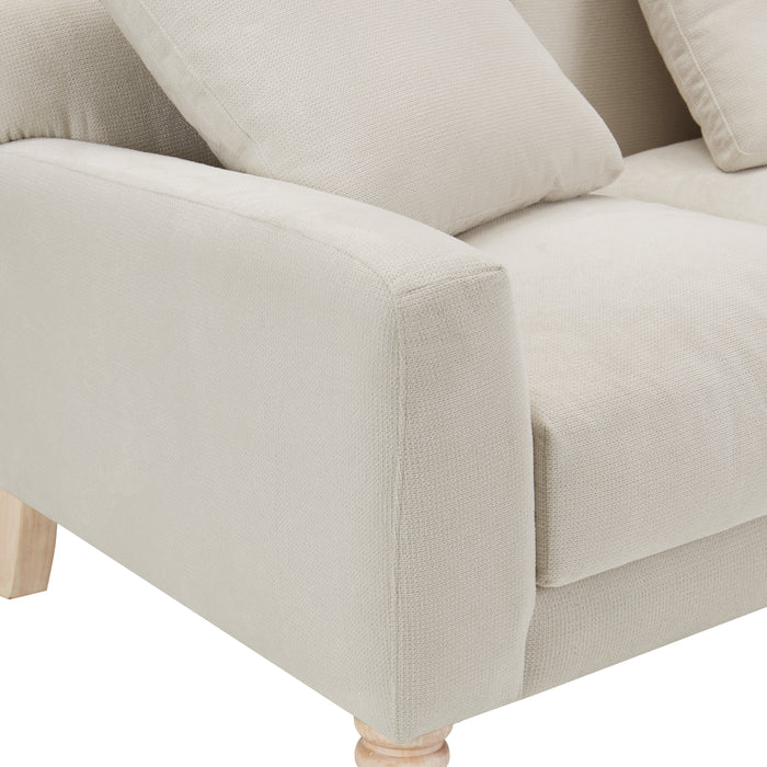 Covent 3 Seater Sofa With Scatter Back Cushions, Luxury Ivory Linen