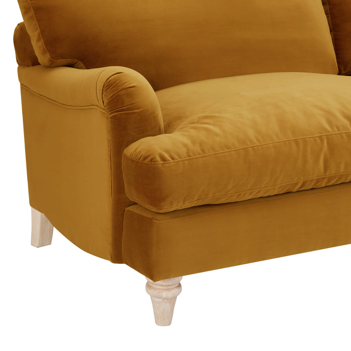 Oxford 2 Seater Sofa, Luxury Mustard Velvet