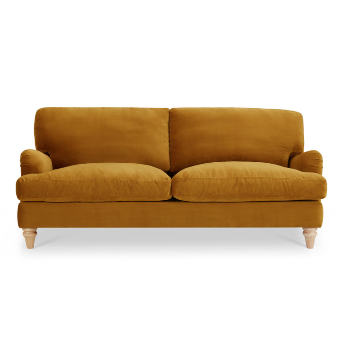 Oxford 2+3 Seater Sofa Set, Luxury Mustard Velvet