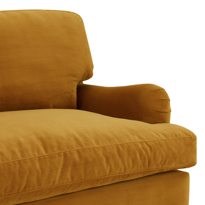 Oxford 3 Seater Sofa, Luxury Mustard Velvet