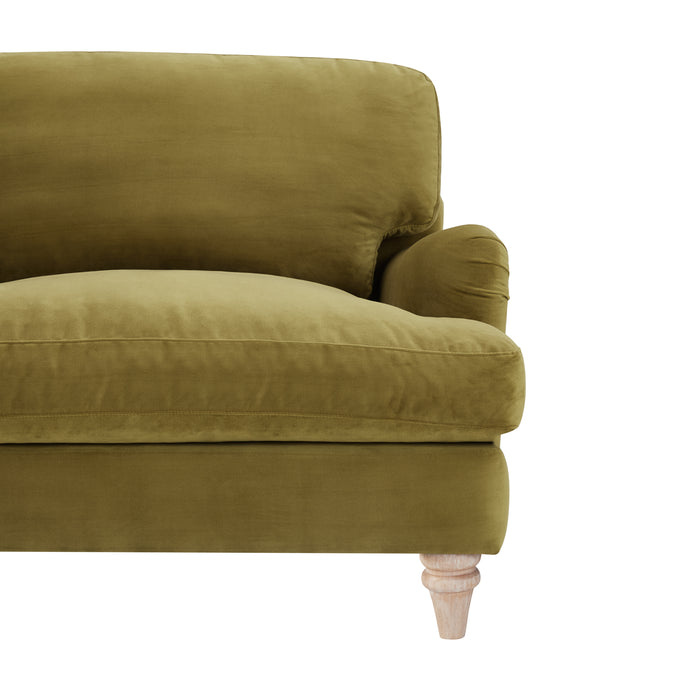 Oxford Loveseat, Olive Green Velvet