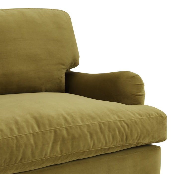 Oxford 2+3 Seater Sofa Set, Luxury Olive Green Velvet