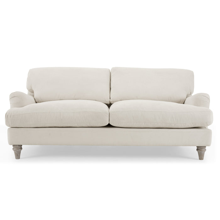 Oxford 3 Seater Sofa, Luxury Ivory Linen