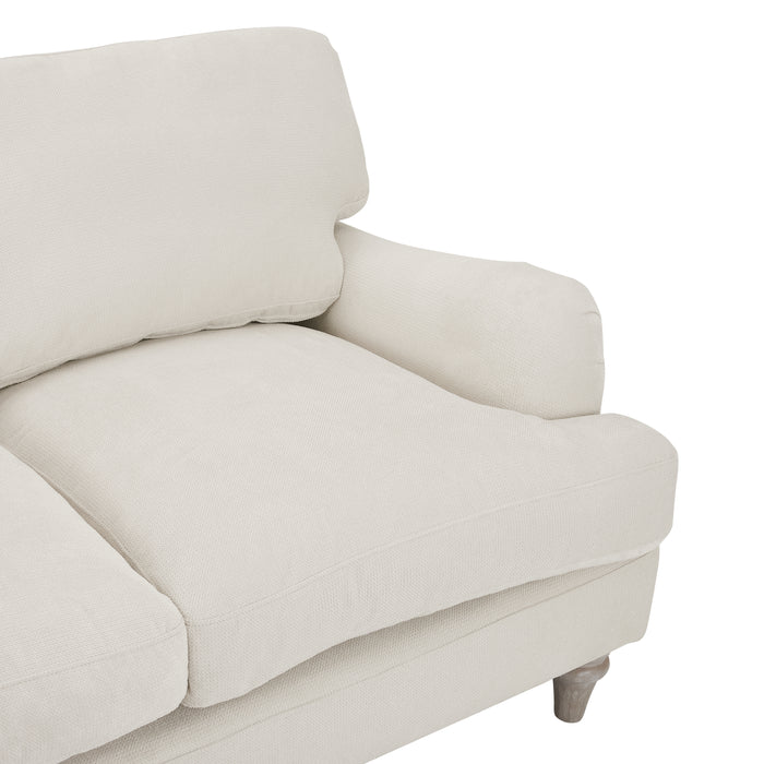 Oxford 3 Seater Sofa, Luxury Ivory Linen