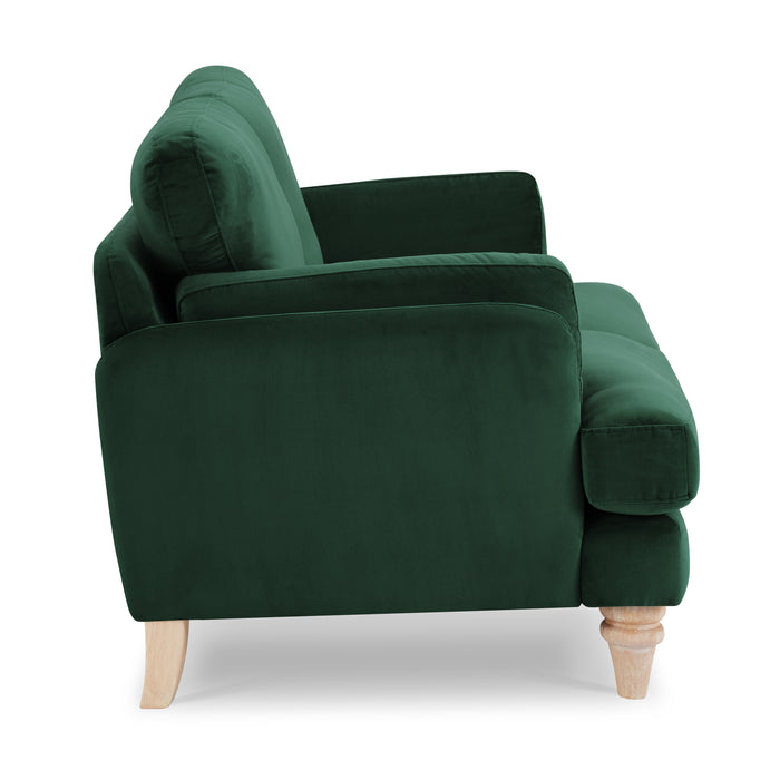 Regent 2 Seater Sofa, Luxury Dark Green Velvet