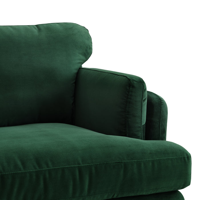 Regent 2+3 Seater Sofa Set, Luxury Dark Green Velvet