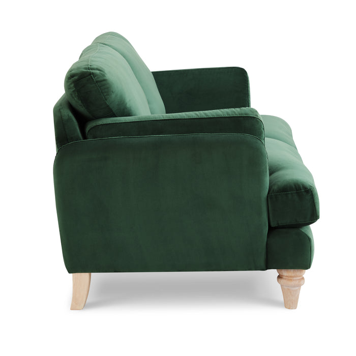 Regent 3 Seater Sofa, Luxury Dark Green Velvet