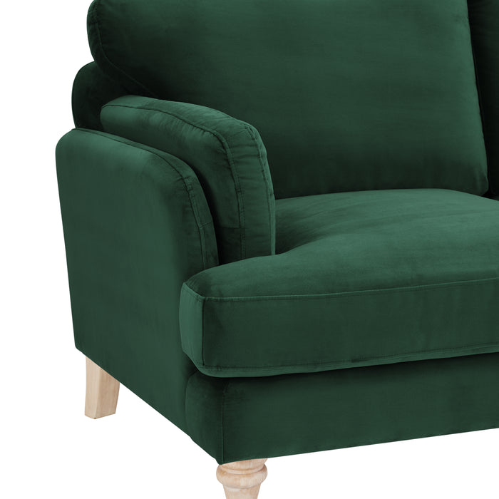 Regent 3 Seater Sofa, Luxury Dark Green Velvet