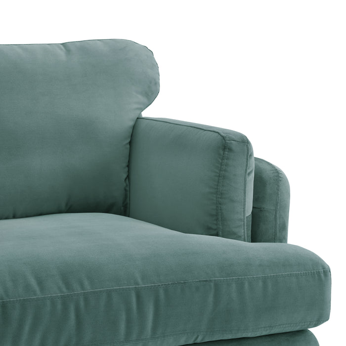 Regent 2 Seater Sofa, Luxury Teal Velvet