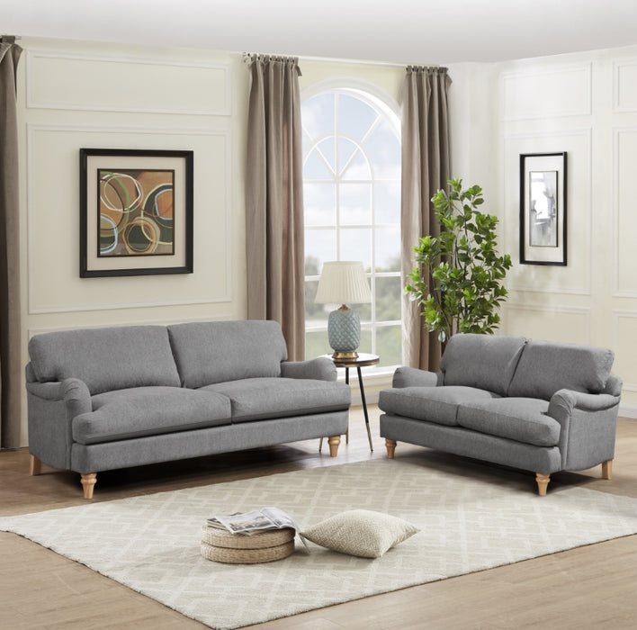 Oxford 2 Seater Sofa, Luxury Grey Linen