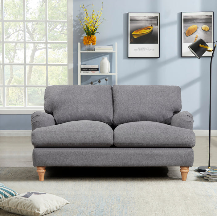 Oxford 2 Seater Sofa, Luxury Grey Linen