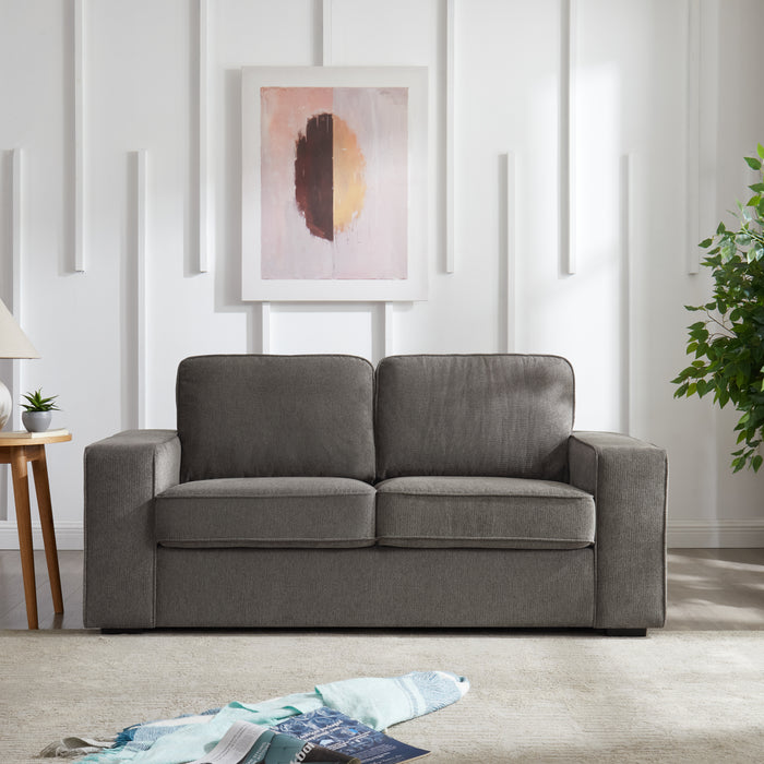 York 2 Seater Sofa, Dark Grey Linen