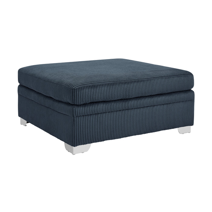 Alcott Left-Hand Corner Sofa With Double Footstool, Dark Blue Jumbo Cord