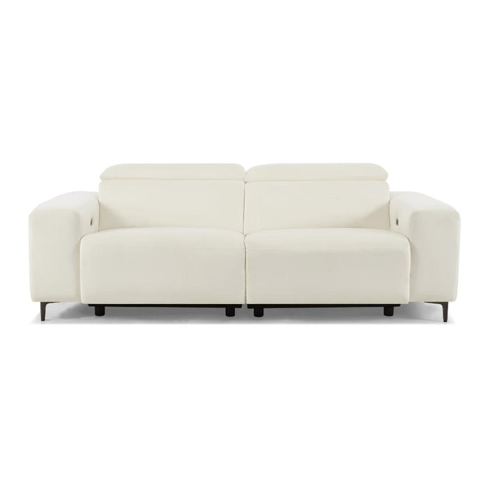 Amelia 3 Seater Power Recliner Sofa with Adjustable Headrests, Cream Velvet