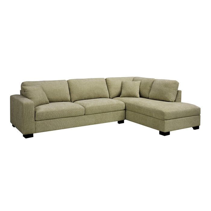 Tristan Right-Hand Corner Sofa, Sage Green Chenille