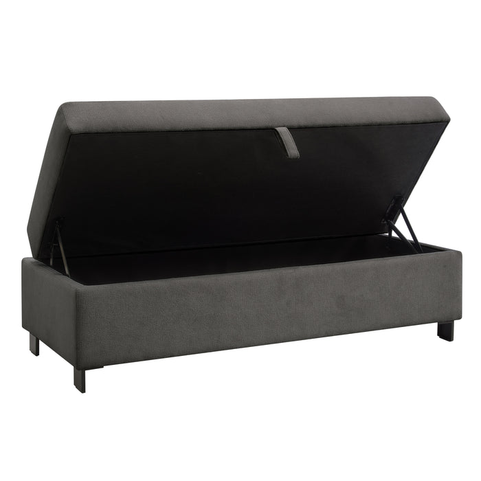 Dartford Large Storage Footstool, Grey Linen