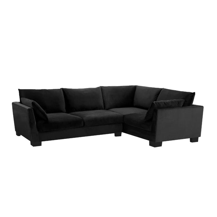 Renfrew Right-Hand Facing Corner Sofa, Black Velvet