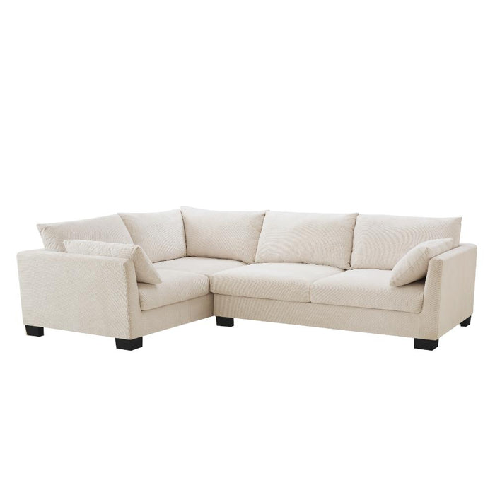 Renfrew Left-Hand Facing Corner Sofa, Cream Linen