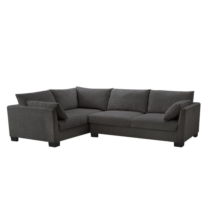 Renfrew Left-Hand Facing Corner Sofa With Footstool, Grey Linen